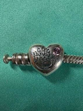 Pandora Its A Girl Charm Pink CZ Genuine ALE925 charm